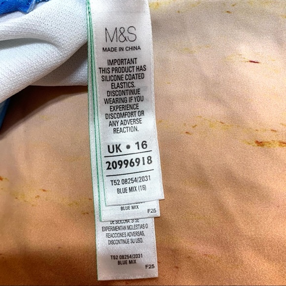 NWOT CM&S Women’s Ocean Print One Piece Bathing Suit Size US XL UK 16 - Picture 6 of 8